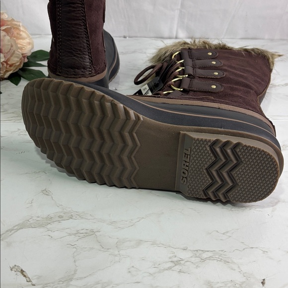Sorel Joan of Arctic Waterproof Winter Boots | Dark Brown Faux Fur Lined Women’s - Picture 6 of 7